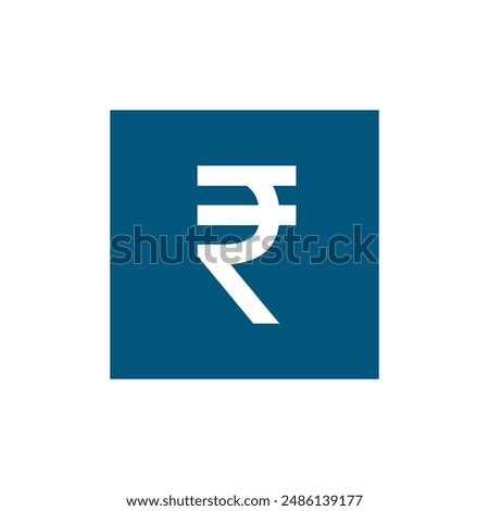 Indian Rupee Icon, Indian Rupee Vector Illustration, Sans serif, Fixed width Icon