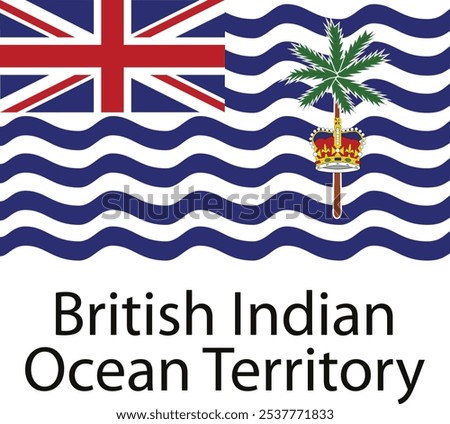 The flag of the British Indian Ocean Territory, a British Overseas Territory in the Indian Ocean.