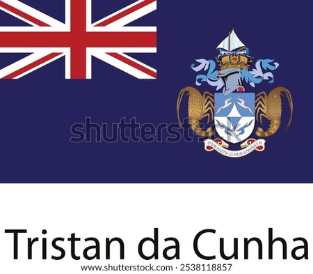 The national flag of Turks and Caicos Islands, featuring the Union Jack and a shield with a conch shell, lobster, and a green sprig.