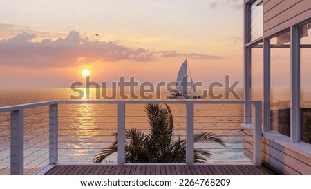 Similar – Image, Stock Photo Balcony in the tropics