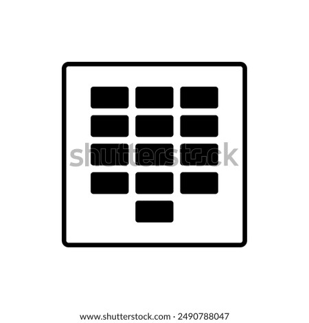 dialpad icon, silhouette vector isolated on white background. simple and modern design