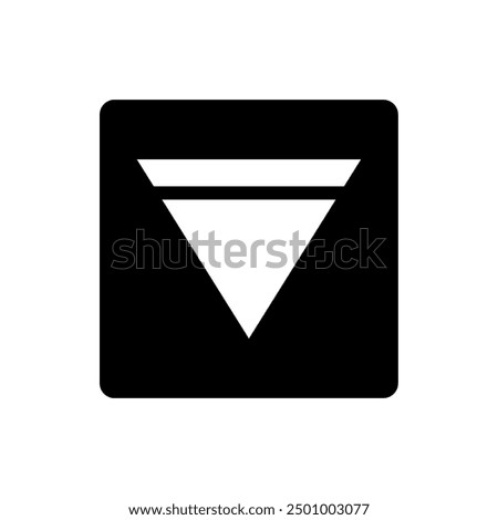 media player eject button icon. vector isolated on white background, simple and modern design.