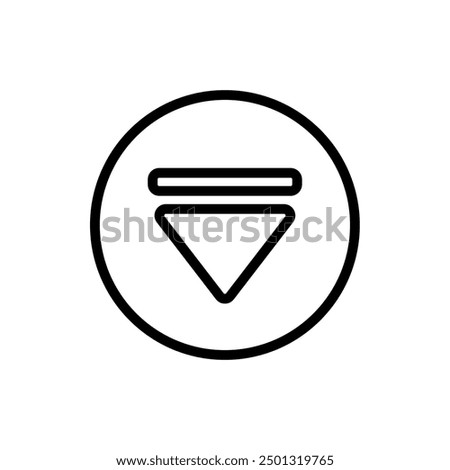 media player eject button icon simple, line vector isolated on white background. trendy and modern design