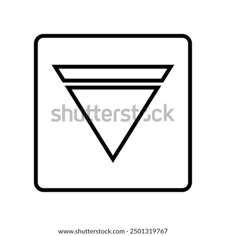 media player eject button icon simple, line vector isolated on white background. trendy and modern design