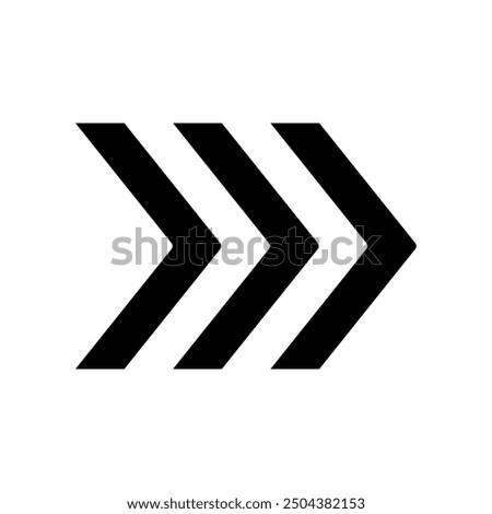 temporary road control version chevron alignment arrow icon. vector isolated on white background, simple and modern design.