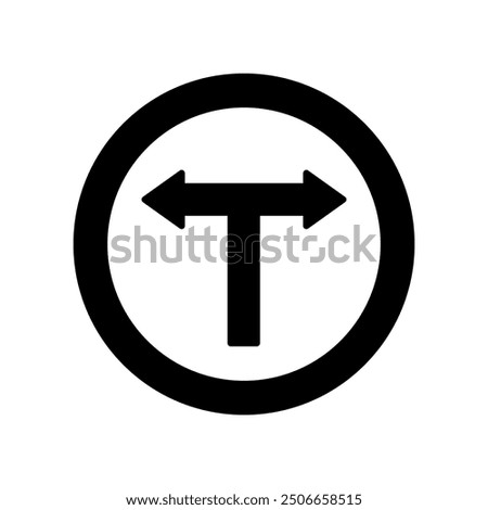 Similar – Image, Stock Photo T-intersection road sign