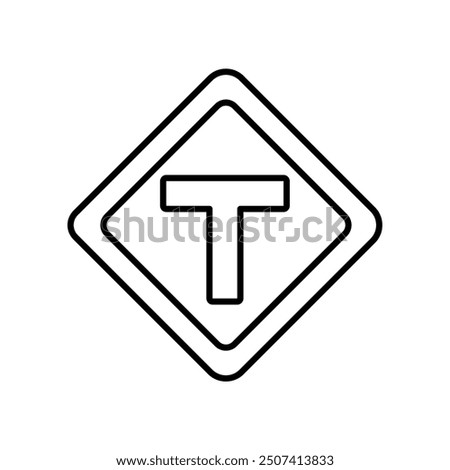 Similar – Image, Stock Photo T-intersection road sign