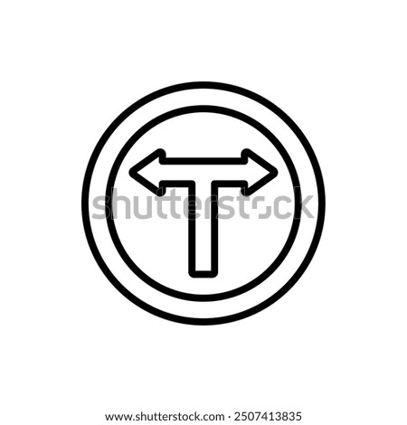 Similar – Image, Stock Photo T-intersection road sign