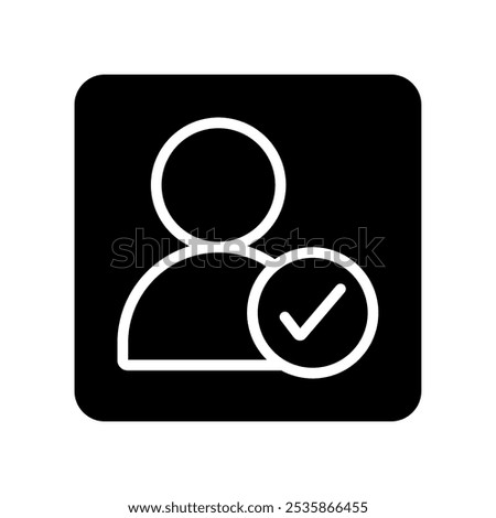 verified user icon, modern vector isolated on white background.