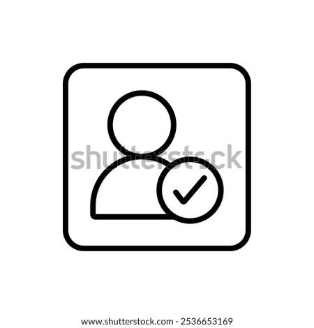 verified user icon. line vector isolated on white background. trendy and modern design