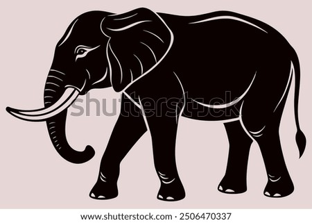 A elephant silhouette vector illustration