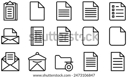 Document related education icons editable