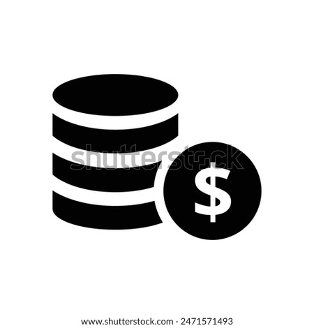 coin money business icon vector