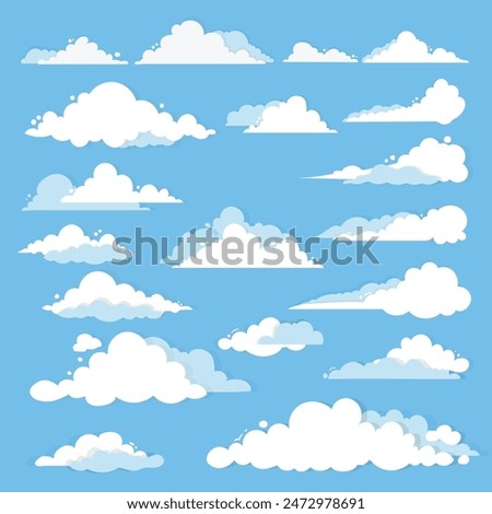 Clouds Vector Background Assets illustration