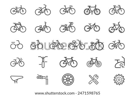 bicycle Transport Icon. Black simple thin line icon vector illustration.