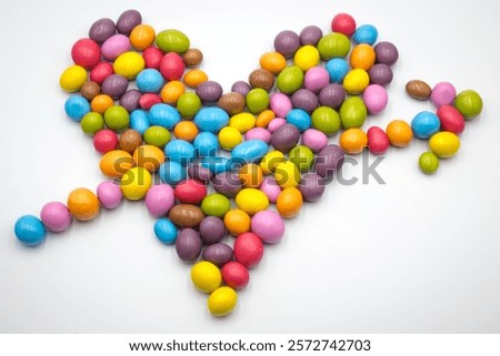Similar – Image, Stock Photo heart from Smarties Day