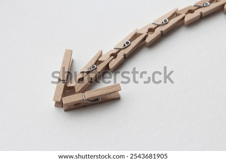 Similar – Image, Stock Photo Arrow made of pins points in one direction