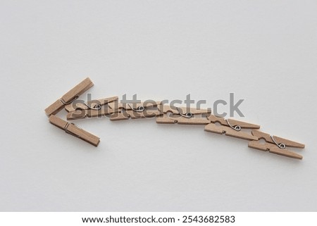 Similar – Image, Stock Photo Arrow made of pins points in one direction