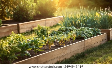 Similar – Image, Stock Photo Raised beds in the garden