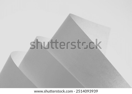 Similar – Image, Stock Photo Curved paper sheets. Colorful papers. Pages with a folded corner