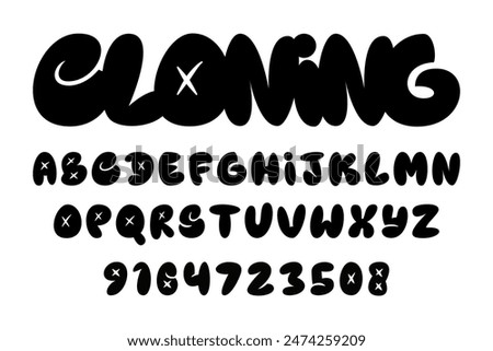 Graffiti alphabet, Graffiti letter black for poster, print files, tshirt design, logos