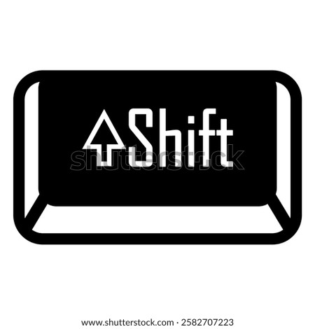 Shift computer key button on white background. flat style. Shift button symbol. shift key sign