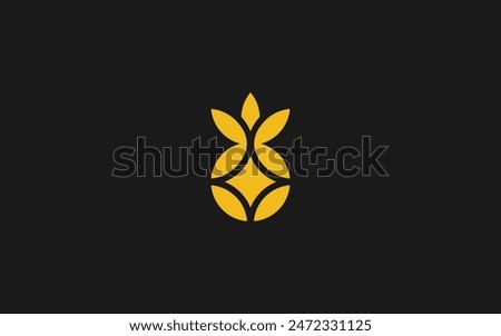 pineapple logo vector illustration design template