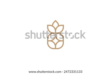 pineapple logo vector illustration design template