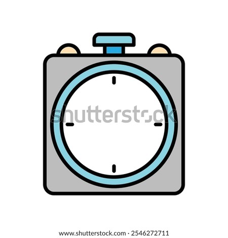 Timer icon, vector illustration, filled style, best used for web