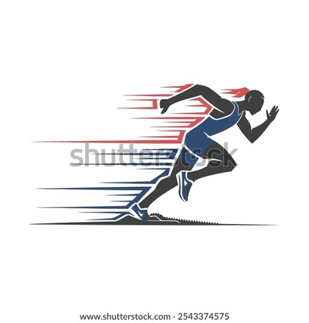 Sport runner icon logo vector illustration artwork