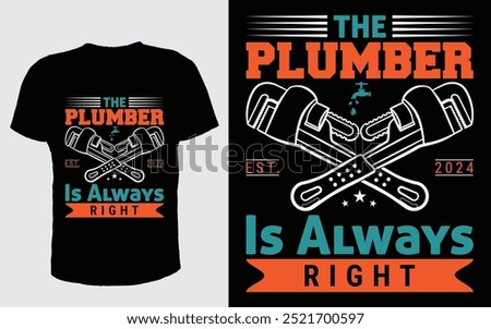 Plumber T-Shirt Design and Graphic