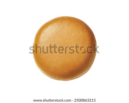 Similar – Image, Stock Photo Bread buns baked and raw dough balls isolated on purple dough. Making of burger buns