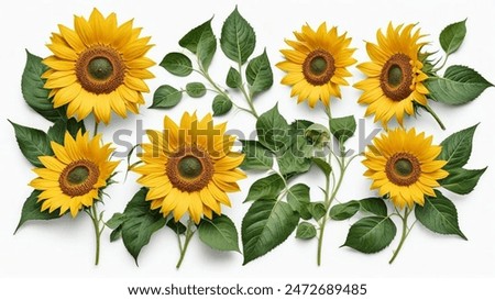 Image, Stock Photo many, many sunflowers