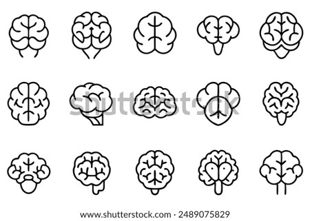 Brain Line Art Design Illustration Thought Process Drawing