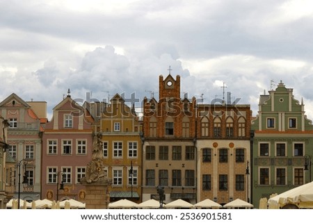 Similar – Image, Stock Photo Colourful tenement houses of the Magdeburg modern age