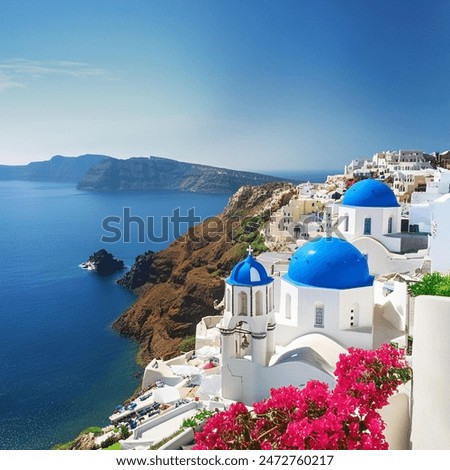 Similar – Image, Stock Photo SANTORINI