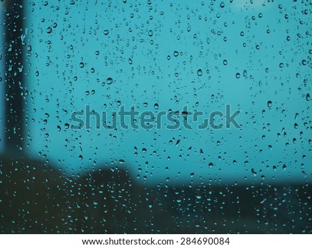Blue Cooling color Water Drop background.