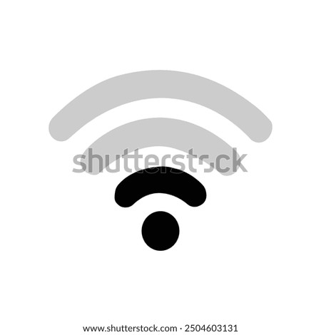 Set of 4 wifi icon flat glyph style, trendy and modern style, clipart design template.