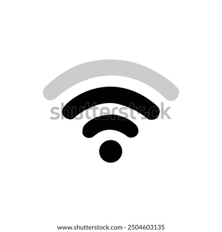 Set of 4 wifi icon flat glyph style, trendy and modern style, clipart design template.