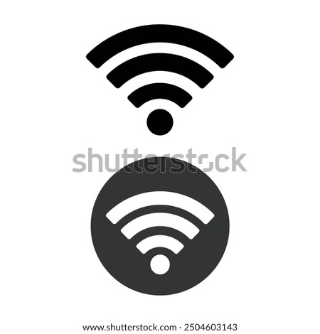 Set of 4 wifi icon flat glyph style, trendy and modern style, clipart design template.