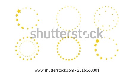 Stars circle icon design. Stars circle icon in trendy flat style design. Vector illustration.