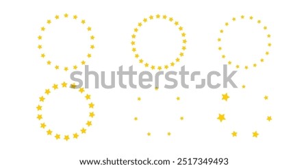 Stars circle icon design. Stars circle icon in trendy flat style design. Vector illustration.