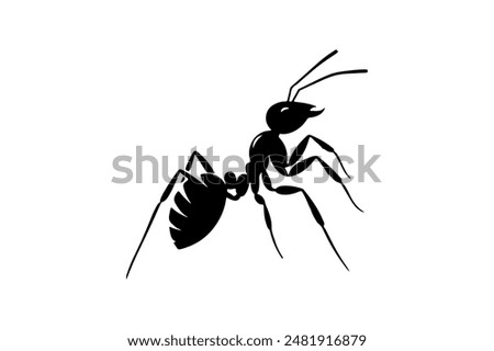 Ant vector silhouette illustration EPS 