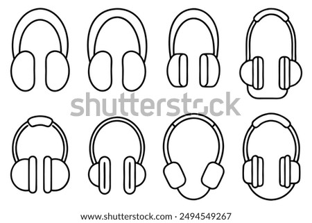 Bluetooth Headphone Art Simple Line Art Illustration Ideas Inspiration