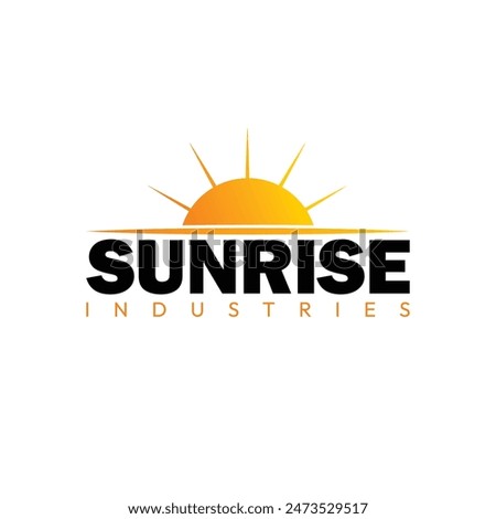 Sunrise logo design with yellow gradient color