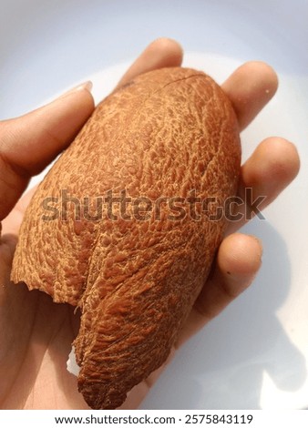 Similar – Image, Stock Photo dry fruit husk of the Physalis peruviana, Cape gooseberry, Andean berry on light background