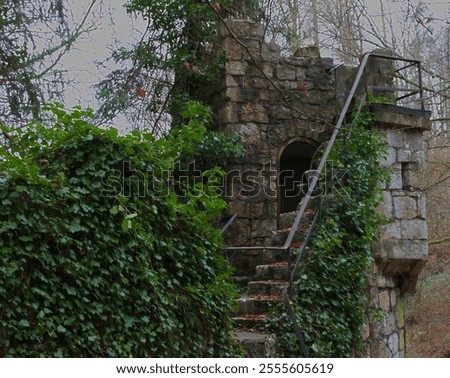 Similar – Foto Bild lost places | Tür zum Balkon und alles verfällt