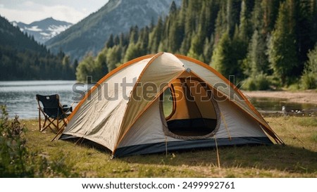 Similar – Image, Stock Photo camping tent mountain