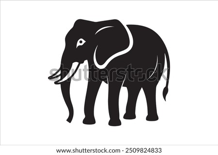 Elephant Silhouette Vector Logo For The Best Elephant Head Icon Illustration