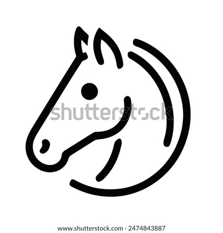 black and white horse logo icon	